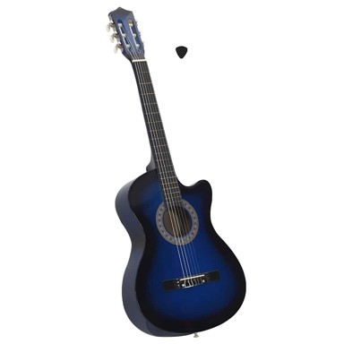 Klasična gitara Western s prorezom i 6 žica, 38", crna